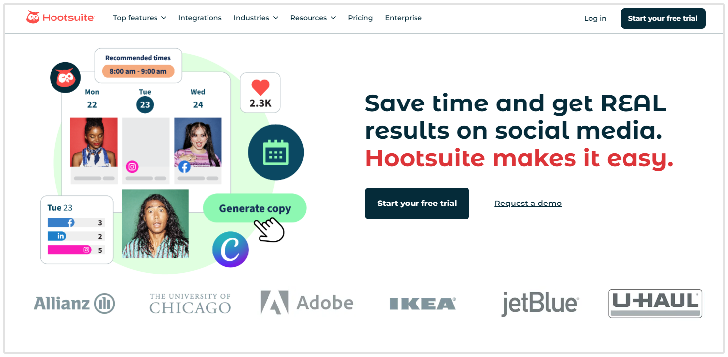 CTA例 Hootsuite